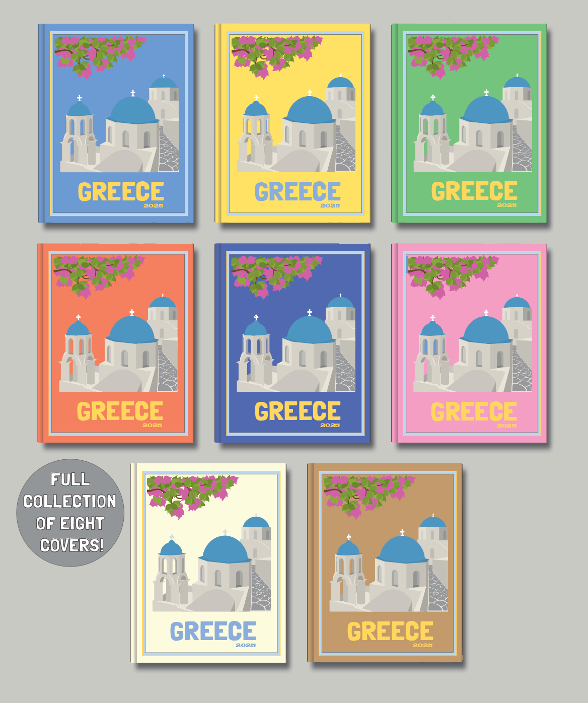 Greece travel photo book cover/poster