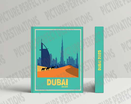 Dubai travel photo book cover/poster