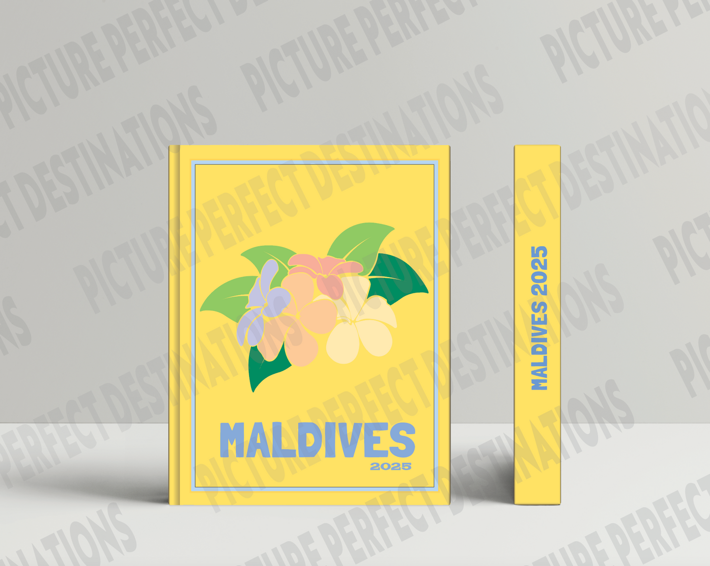 Maldives travel photo book cover/poster