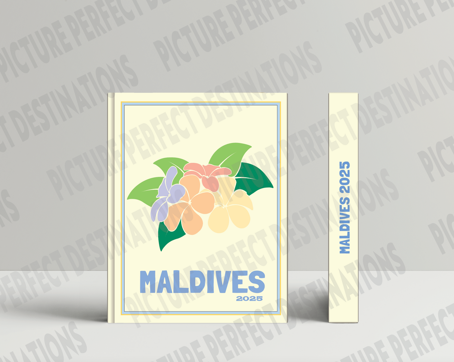 Maldives travel photo book cover/poster