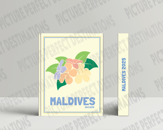 Maldives travel photo book cover/poster