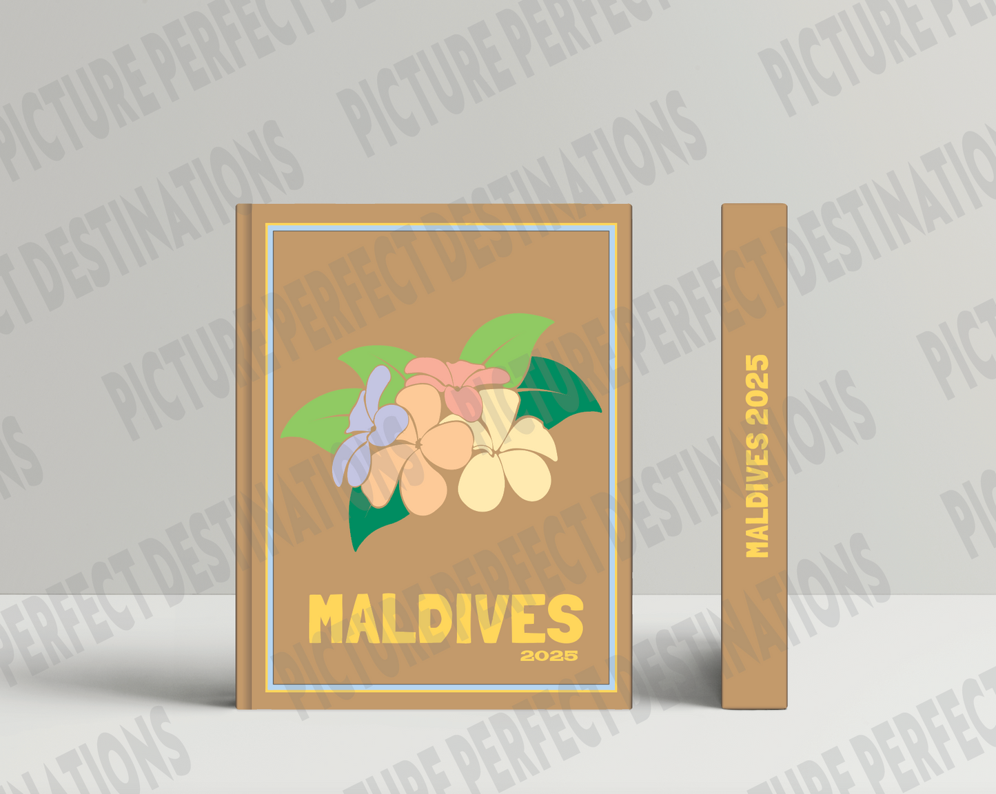 Maldives travel photo book cover/poster