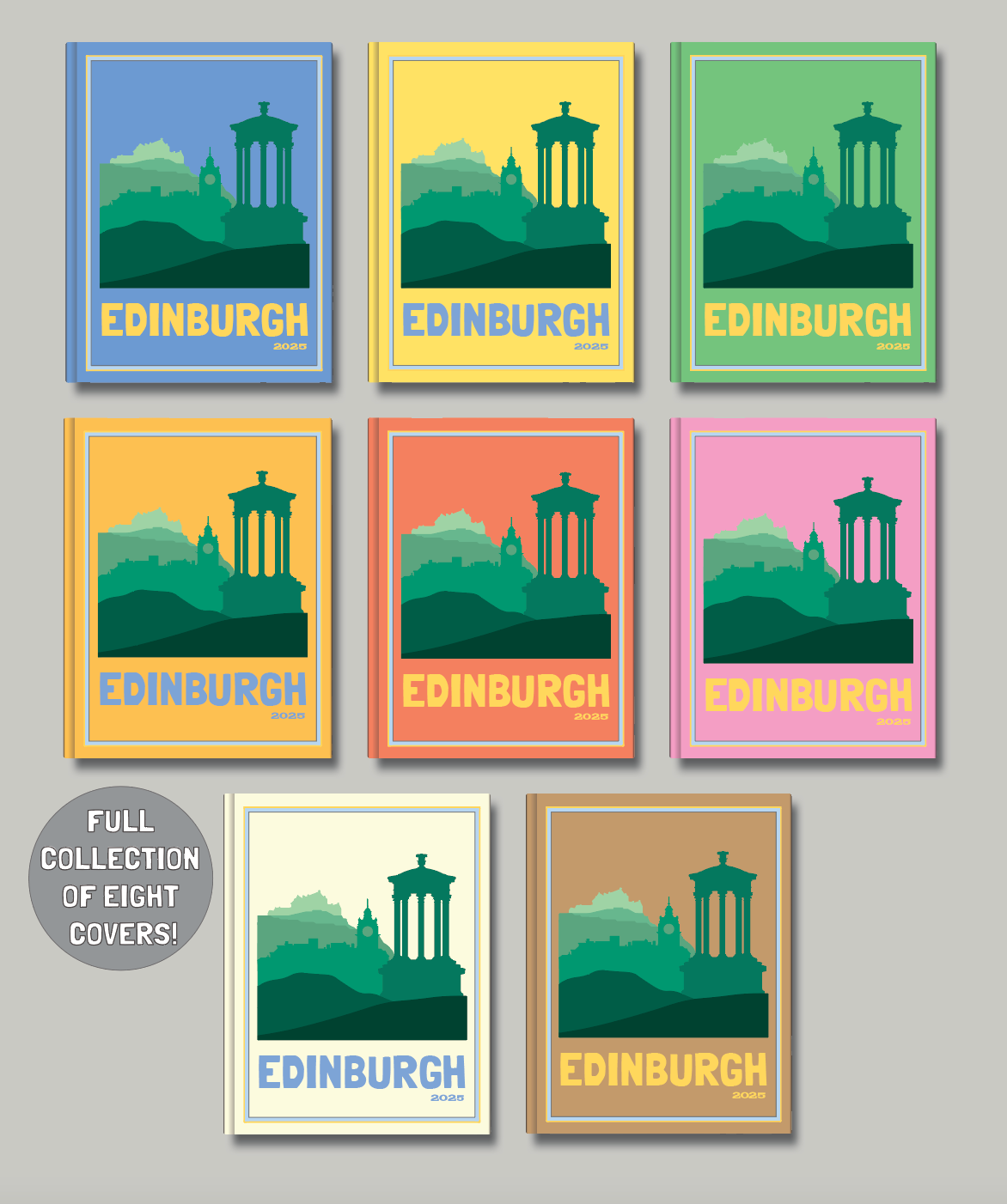 Edinburgh travel photo book cover/poster