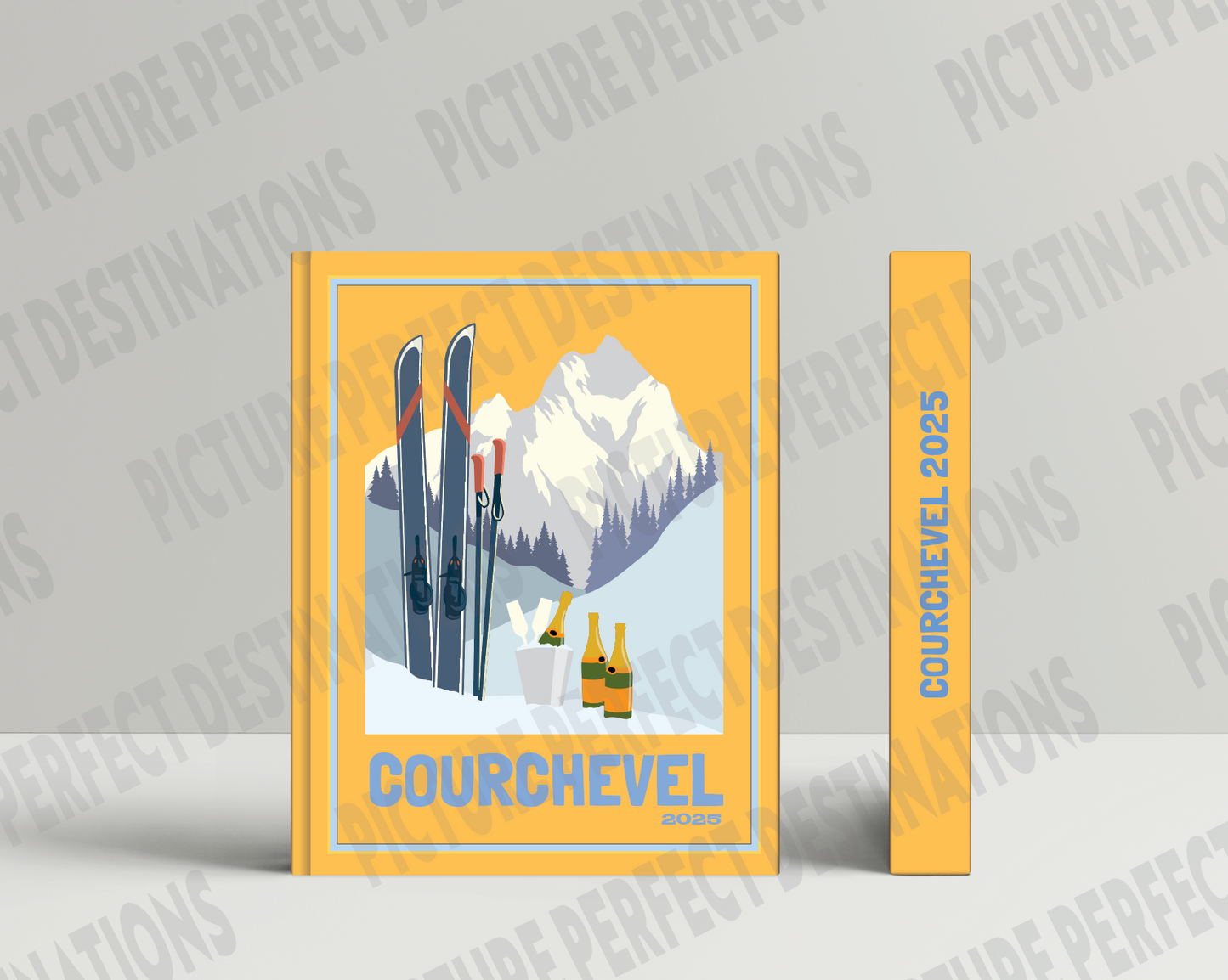 Courchevel travel photo book cover/poster